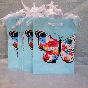 BRAND NEW Lot of 8 American Greetings  Gift Bags-GLITTERING BUTTERFLY-GORGEOUS!